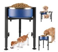 Stand de Bol à Chiens, Station d'alimentation pour Chiens Stable et Non glissée, 4 hauteurs réglables, 5-11 Pouces de Largeur réglables, sans déversement de Porte-Arc surélevé pour Les Petits A