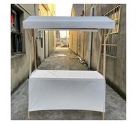 Stand de concession d'extérieur pliable, chariot portable avec auvent pour la vente de nourriture de rue et affichage mobile