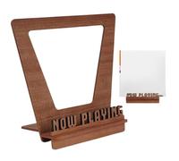 Stand De Disques - Jouant Maintenant Le Stand En Vinyle | Porte-écran LP En Bois | Élégant En Jouant Maintenant Un Panneau Pour Les Disques Vinyle | Accessoire De Platine Pour Les Mélomanes | Bois Mas