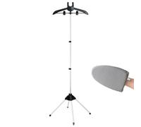 Stand de fer à vapeur - Rack de vapeur pliable de vêtements, accessoire de soins en tissu | Cadre de support de vêtements compacts, carte verticale réglable avec à repasser, outil de pressage sta