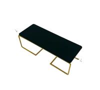 Stand de gâteau Présentoir à gâteaux rectangulaire en fer forgé noir et doré, parfait for les goûters, mariages anniversaires Support de dessert(Petit)