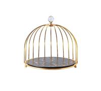 Stand de gâteau Présentoir à gâteaux rond créatif en forme de Cage oiseaux, présentoir for desserts, plateau Dim Sum for le thé l'après-midi Support de dessert(Blanc,8inch)