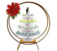 Stand de Gâteaux Support à Gâteau de Mariage Métal Doré Porte-Cupcake Présentoir à Dessert Arc de Cercle de Toile de Fond Support de Voûte de Fleur de Mariage pour Mariage Party 80CM Rectangle