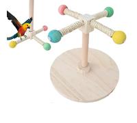 Stand de Jeu Parakeet | Perche de Branche d'oiseau en Bois Naturel pour l'entraînement sur Table, Jouet à poteaux de broyage interactif pour perruches, caloches, Conures | Petit bâton d'ex