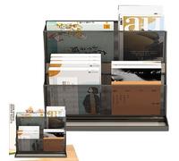 Stand de littérature, stand de brochures | Support de brochure de catalogue de bureau à 2 couches - Organisateur de livres de littérature multifonctionnel, porte-journaux pour hôpitaux et écoles