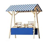 Stand de Marché en Bois Pliable, Étal de Marché Vente, Présentoirs Portables pour Marchés Paysans, Festivals, Salons d’Artisanat et Événements Commerciaux(Blue,150x60x200cm)