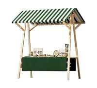 Stand de Marché en Bois Pliable, Étal de Marché Vente, Présentoirs Portables pour Marchés Paysans, Festivals, Salons d’Artisanat et Événements Commerciaux(Green,150x60x200cm)