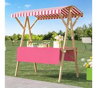 Stand De Marché Pliable, Chariot Alimentaire Portable Avec Auvent, Chariot De Vente Pour Extérieur, Présentoir Pliable, Usage Polyvalent(Pink 1,150cm/59in)