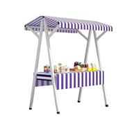 Stand de marché pliable léger - Présentoir portable pour vendeurs en plein air, parfait pour vendre des gâteaux, des fruits, des fleurs et des articles sur les marchés et événements