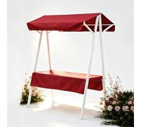 Stand de Marché Pliable pour Mariages, Fêtes et Marchés Fermiers, Stand de Vente Éphémère Résistant aux Intempéries avec Structure en Acier au Carbone(Red,130cm)