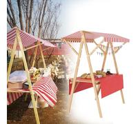 Stand de marché portable avec roues et auvent pour les événements en plein air, les festivals et les ventes de nourriture