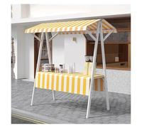 Stand de marché portable pour agriculteurs avec auvent, chariot de nourriture mobile léger en fer pour les événements de fournisseurs et les entreprises