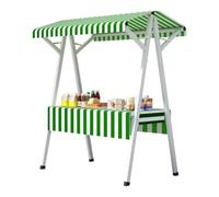Stand de nourriture portable, chariot de fournisseur d'extérieur avec auvent, présentoir de marché pliable pour événements et nourriture de rue