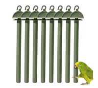 Stand de perche d'oiseau, perchoirs d'oiseau, 8x oiseaux Cage Perch Stand, Toys à mâcher, entraînement de la patte d'exercice pour les perroquets, petites perruches, parakets, orients, calopsittes, co