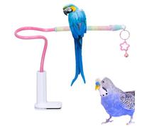 Stand De Perchoir du Perchoir | Les Perroquets Jouent Un Jouet Interactif Debout Coloré en Corde De Coton sans Glissement Arc-en- Tressé De Jeu D'oiseau | Traineur De Décompression De Bureau pour
