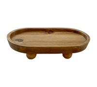 Stand de piédestal en Bois de 7, 8 x 4, 7 Pouces, Plateau décoratif Rustique pour Salle Bain, Plants Parfum Bouteilles Mini vases Distributeur Savon