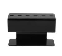 Stand de support d'outils d'extension de cils 6 trous organisant le salon de nou (Noir)