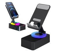 Stand de téléphone avec haut-parleur - Rotation à 360 degrés Stand de téléphone sans glissement pour les téléphones mobiles, tablettes, extérieur, voyage, 4 en 1 porte-téléphone portable Banque d'