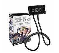 Stand de téléphone mobile intelligent mains libres - support de téléphone paresseux flexible pour pendations sur le cou - porte-cellule universel rotatif à 360 degrés support de support de téléphone n