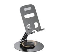 Stand De Téléphone Rotatif - Colonne Montante Mobile Universelle, Gousse De Base Pliable | Rotateur De Clip De Support Réglable, Station De Montage De Plaquette De Bureau, Swivel Joint De Girou