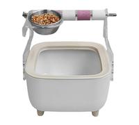 Stand De Toilettes À Oiseaux - Outil D'entraînement Au Pot De Perroquet, Station D'escalade De Bureau, Perche De Broyage De Patte Avec Tasse D'alimentation | Pour Le Cachat De Parakeet De Lovebird Sma