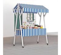Stand de vendeur de chariot à casse-croûte - Cadre de stand de marché pliable pour présenter des desserts et des collations, design portable pour une utilisation en extérieur