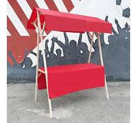 Stand de vendeur en bois avec auvent, chariot de marché pliable et portable, présentoir pour chariot de marché, chariot de vente pliable, chariots alimentaires à vendre, pour l'extérieur, ch