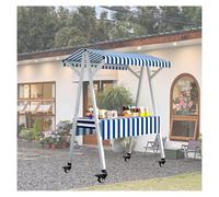 Stand de vendeur portable pliable - Chariot de nourriture mobile sur roulettes pour marchés de rue, marchés agricoles, salons d'artisanat - Installation facile, design peu encombrant, durable et léger