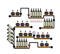 Stand de vin Tuyau d'eau en Fer créatif, casier à vin de Style Industriel, Refroidisseur for la Maison, étagère décorative Murale Support d'affichage de Bouteille