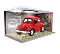 Stand D'exposition De Garage - Exposition Du Modèle Vintage, Scène De Stationnement Illuminée, Vitrine De La Voiture Collector | Configuration Décorative De Diorama Automobile, Exquise En Acrylique Éc