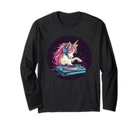 Stand DJ licorne drôle pour une fête légendaire Manche Longue