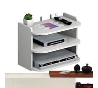 Stand du Routeur WiFi - Étagère De Projecteur Mural - Pas De Perceuse Routeur sans Fil Rack De Dissipation De Chaleur, Rack De Rangement Multifonctionnel pour Décors, Routeurs, Consoles De Jeu
