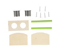 Stand en Bois de Perroquet avec 2 Jouets d'entraînement de Tasse d'alimentation en Acier Inoxydable pour Jardinage extérieur