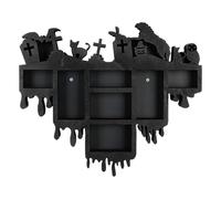 Stand exposant - Crystal Mystic Stone Wall Organisateur pour la méditation décorative Gothique, élégant Polyvalent avec vitrine Flottante Mount Facile, étagère en pour Salle de Bain, Cuisine,