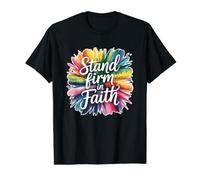 Stand Firm in Faith T-Shirt Graphique avec Valeur