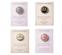 Stand for Compassion - Épingles « Be Good » et « Ice Out » - Épingles en métal pour vestes, chapeaux, sacs à dos - Soutient la gentillesse et la santé mentale positive, cadeau inspirant pour les amis