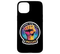 Stand for Life Pro-Life Poing surélevé pour bébé à naître Coque pour iPhone 15 Plus