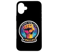 Stand for Life Pro-Life Poing surélevé pour bébé à naître Coque pour iPhone 16 Plus