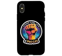 Stand for Life Pro-Life Poing surélevé pour bébé à naître Coque pour iPhone X/XS