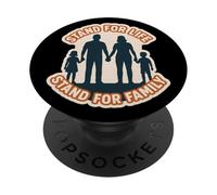 Stand for Life Support pour Famille Pro-Life Père Mère PopSockets PopGrip Adhésif