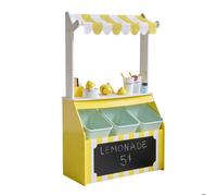 Teamson Kids Shop Playset Sunny Citrus Lemonade Stand with Interactive Accessories