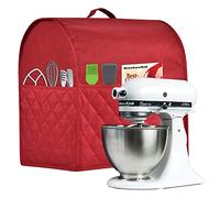 Stand Mixer Dust-proof Cover for KitchenAid Mixer,Multi Pockets for Various Kitchen Appliance Accessories,Water-resistant,Easy Cleaning (Red, Fit for Bowl Lift 5-8 Quart)