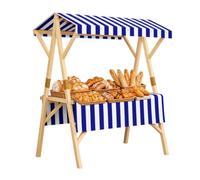 Stand Pliable pour Marché Fermier, Candy Bar Chariot avec Auvent