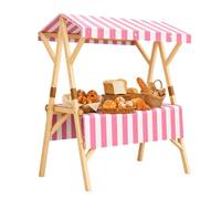 Stand Pliable pour Marché Fermier, Candy Bar Chariot avec Auvent