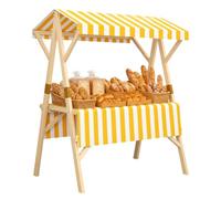 Stand Pliable pour Marché Fermier, Candy Bar Chariot avec Auvent