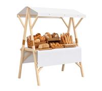Stand Pliable pour Marché Fermier, Candy Bar Chariot avec Auvent
