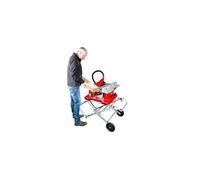 Stand pour scie sur table - HOLZMANN TK255 - Rouge - Dimensions 790x730x500 mm - Roues de déplacement