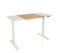 Bureau STAND T3 140 x 70 réglable en hauteur électriquement blanc/chêne/blanc