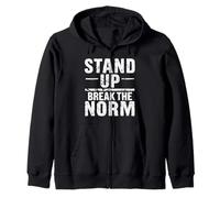 STAND UP BREAK THE NORM Typographique gras Sweat à Capuche