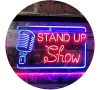 Stand-up Comedy Show Live Dual Color LED Enseigne Lumineuse Neon Sign Bleu et rouge 300 x 210mm st6s32-i3097-br